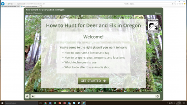 Screen shot of how to hunt